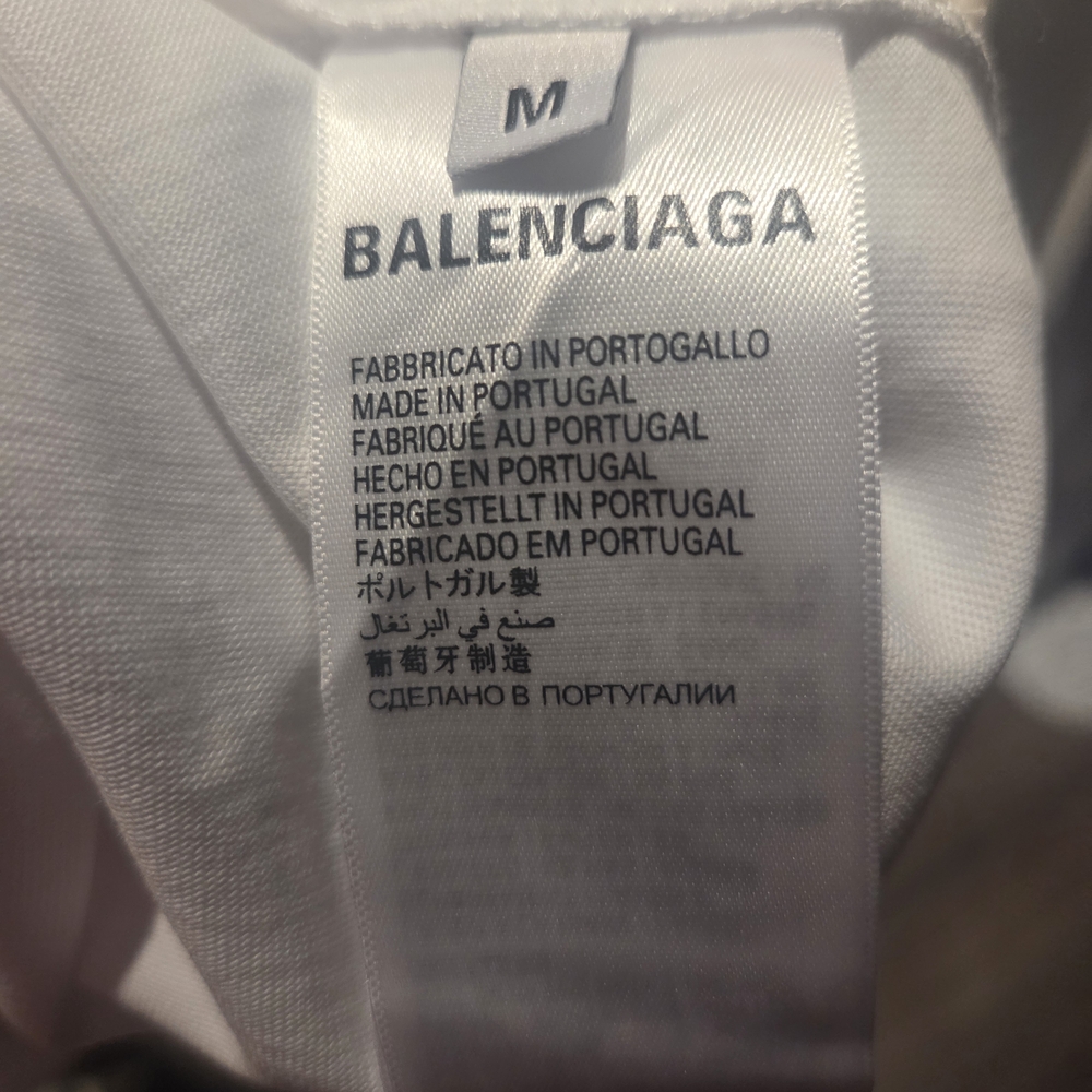 Balenciaga White Men's T-Shirt Size M - Picture 3 of 4